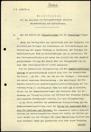 Anlage I. Richtlinien