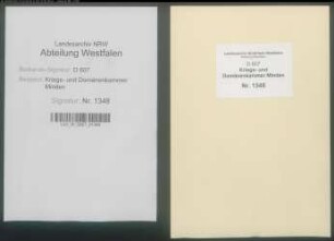 Regulierung des rathäuslichen Wesens in Enger und Anfertigung des Kompetenz-Etats