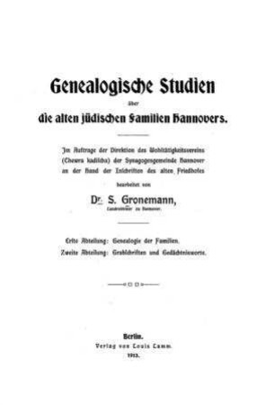 Genealogie d. Familien