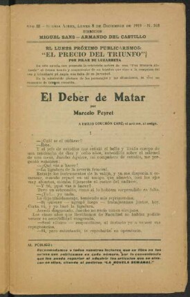 1919003108: El deber de matar