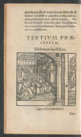 Tertium Praeceptum.