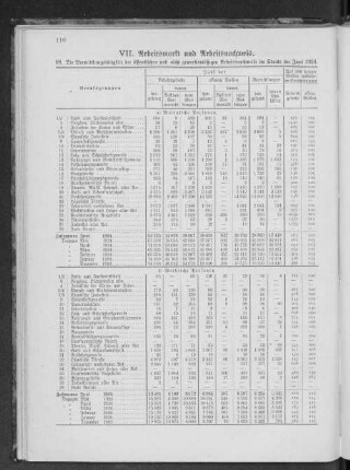 VII. Arbeitsmarkt und Arbeitsnachweis.