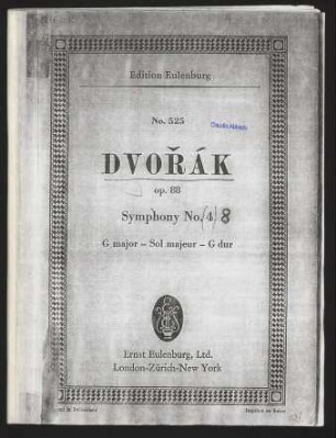 Symphony No.(4) 8 : op. 88 : G major