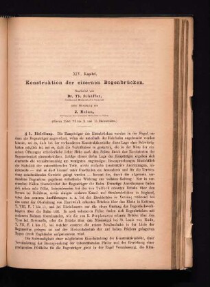 XIV. Konstruktion der eisernen Bogenbrücken.