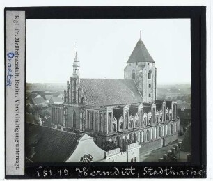 Wormditt, Stadtkirche St. Johannis : Außenansicht von NO