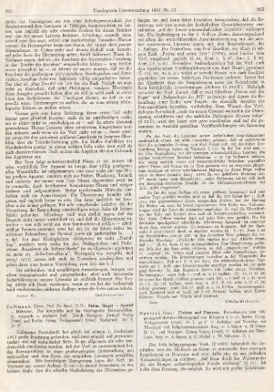 922-923 [Rezension] Noetzel, Heinz, Christus und Dionysos