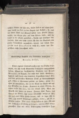 Merkwürdige Beyspiele von körperlicher Leichtigkeit.