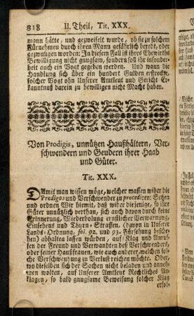 318-324, Titulus XXX - XXXIV