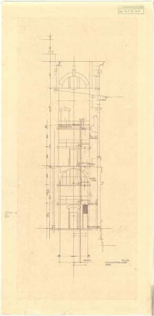 Döllgast, Hans; München; Alte Pinakothek, Wiederaufbau - Schnitt