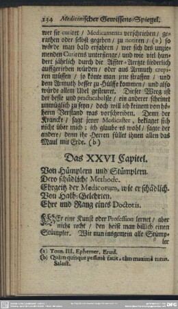 Das XXVI. Capitel. Von Hümplern und Stümplern. Dero schädliche Methode...