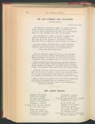 De los poemas del Calvario. : Cristo llora....