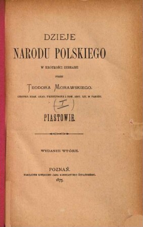 Dzieje narodu polskiego w krótkości zebrane : Wydanie wtóre, 1