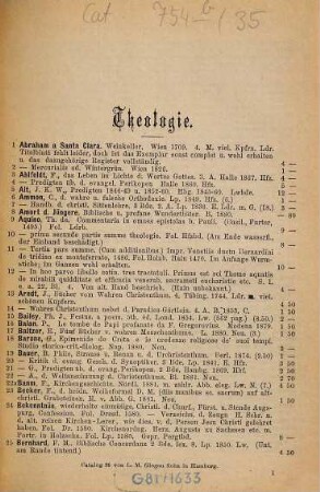 Catalog Nr. ... des antiquarischen Bücherlagers von L. M. Glogau Sohn in Hamburg : [Ab Nr. 34 auch m. d. Tit.:] Des Hamburger Antiquar, 35