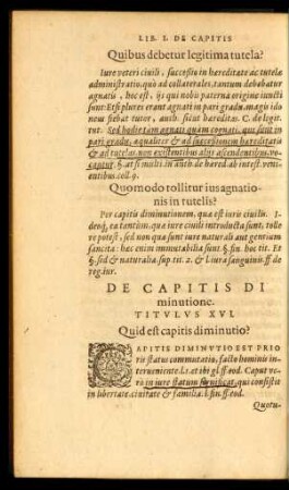 De Capitis Diminutione. Titulus XVI.