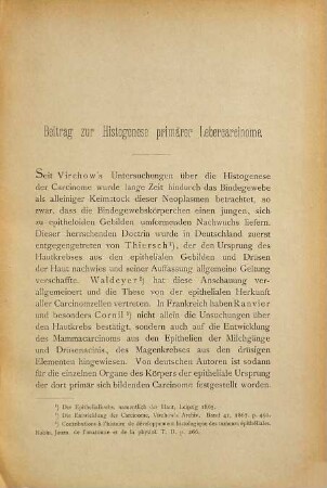 Beitrag zur Histogenese primärer Lebercarcinome : Inaug.-Diss.