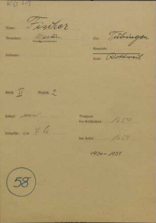 Fischer, Martin, in: Täbingen, Kreis Rottweil