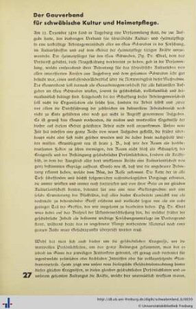 Der Gauverband für schwäbische Kultur und Heimatpflege.