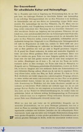 Der Gauverband für schwäbische Kultur und Heimatpflege.