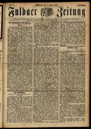 Ausgabe vom Mittwoch, den 06. April 1892.