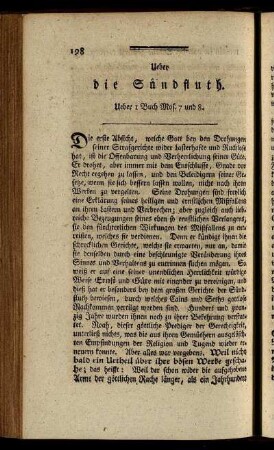 Ueber die Sündfluth.
