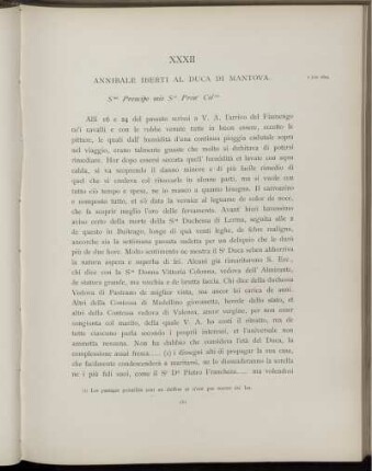 XXXII. Annibal Iberti au duc de Mantoue. Valladolid, 7 juin 1603