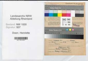 Entnazifizierung Henriette Doerr, geb. 21.09.1901 (Postsekretaerin)