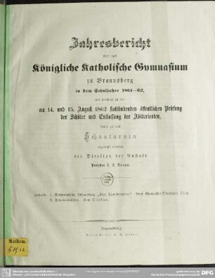 Mathematische Abhandlung Über Transversalen