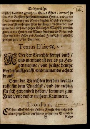 Textus Esaiae 57. 1, 2