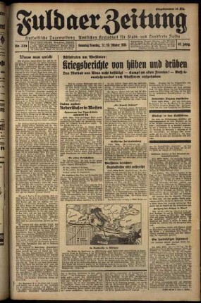 Erste Ausgabe vom Samstag, den 12. Oktober 1935.