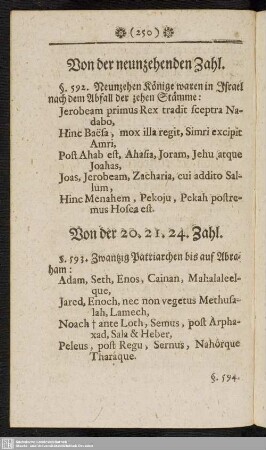 Von der neunzehenden Zahl