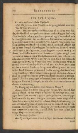 Het XVI. Capittel