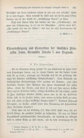491-504 Thronbesteigung und Conversion der dänischen Prinzessin Anna, Gemahlin Jakobs I. von England : Schluß