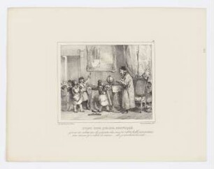 Lehrer und Kinder, Blatt 11 der Folge "Lithographisches Album"