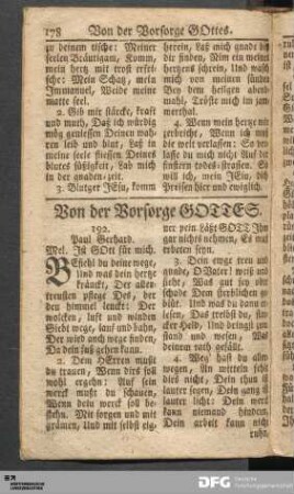 Von der Vorsorge GOTTES.