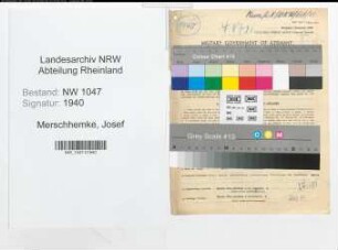 Entnazifizierung Josef Merschhemke , geb. 20.02.1892 (Lehrer)