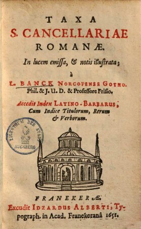 Taxa s. cancellariae Romanae