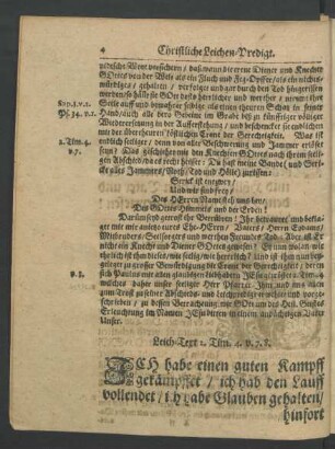 Leich-Text 2. Tim. 4. v. 7. 8.