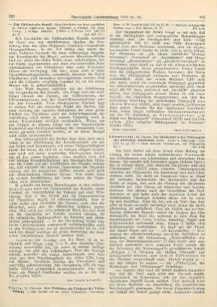 185-186 [Rezension] Gloria, Elisabeth, Der Pietismus als Förderer der Volksbildung und sein Einfluß auf die preußische Volksschule