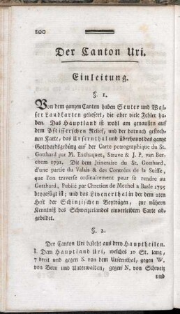 Der Canton Uri.