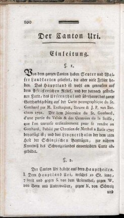 Der Canton Uri.