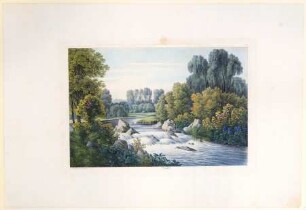 Gestaltung von Wehren, Tafel VIII der "Andeutungen über Landschaftsgärtnerei"