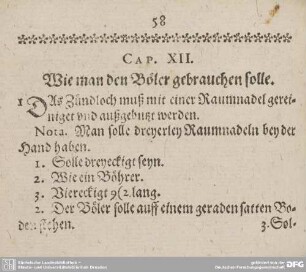 CAP. XII. Wie man den Böler gebrauchen solle.