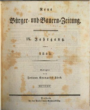 Neue Bürger- und Bauern-Zeitung. 9. 1842
