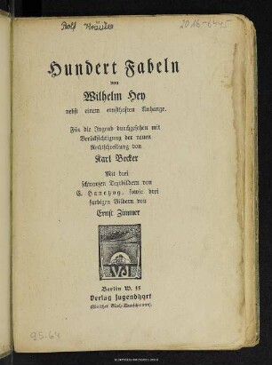 Hundert Fabeln