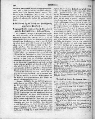 Ueber die bey Thiede südlich von Braunschweig gegrabenen Thierknochen : Auszug aus Briefen vom Hn. Hofapoth. Wiegmann und Hn. Prosector Berger, in Braunschweig