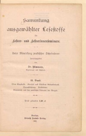 Band 3, [Schülerband]: [Band 3, [Schülerband]]