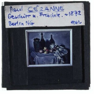 Cézanne, Stillleben mit Früchten und Geschirr
