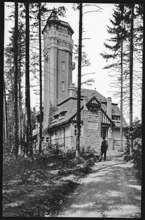 Karlsbad. Café und Restaurant Aberg (1905) : Karlsbad. Café und Restaurant Aberg mit Aussichtsturm (1904-1905; Josef Waldert nach Entwurf von Rudolf Melichar)