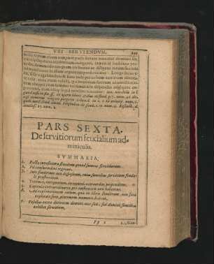 Pars Sexta. De servitiorum feudalium adminiculis.