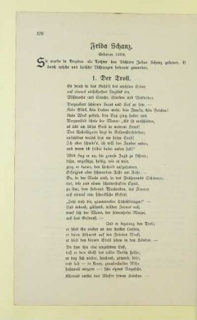 Frida Schanz. Geboren 1859
